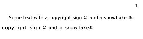 Snowflake in correct position